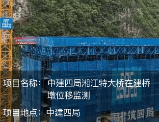 中建四局湘江特大橋在建橋墩位移監(jiān)測(cè)